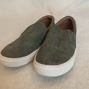 Olive Slip On Sneakers